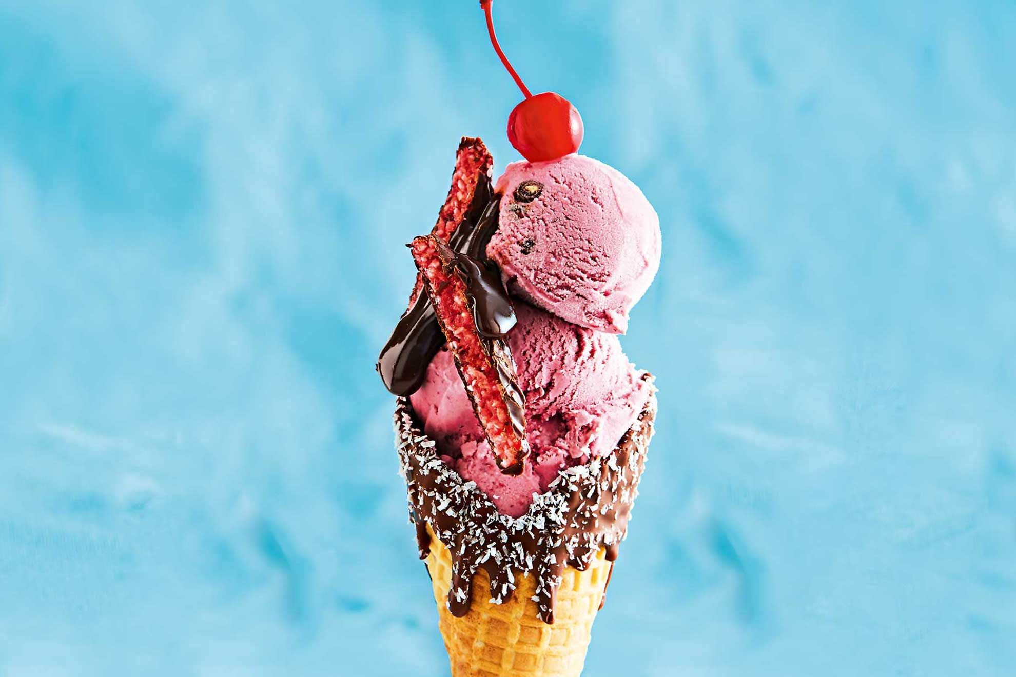 Illustration of an ice cream cone